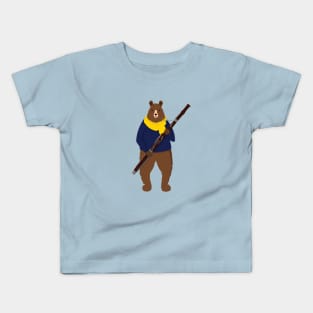 Bear with bassoon Kids T-Shirt